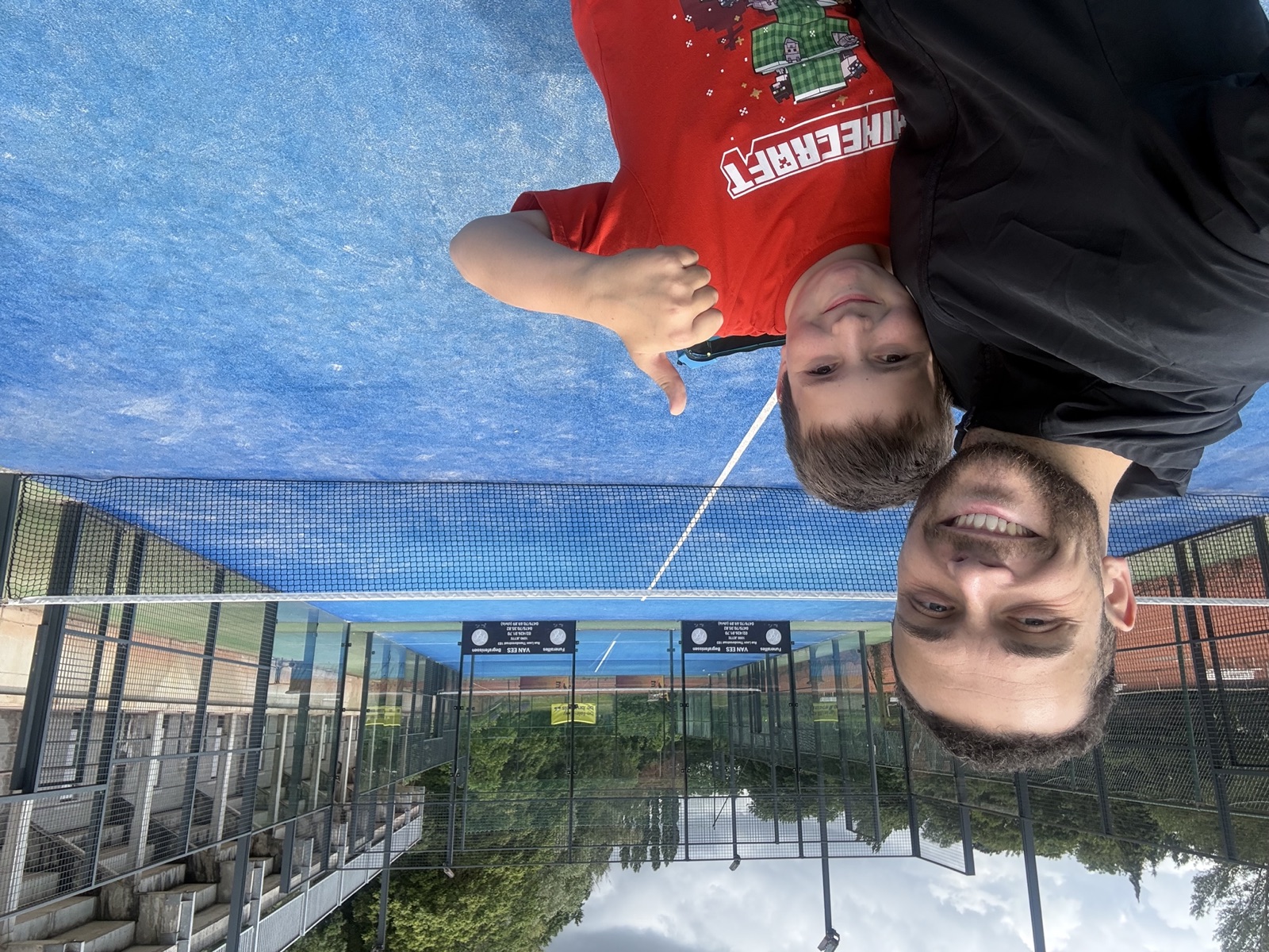 Kevin Padel with a young player