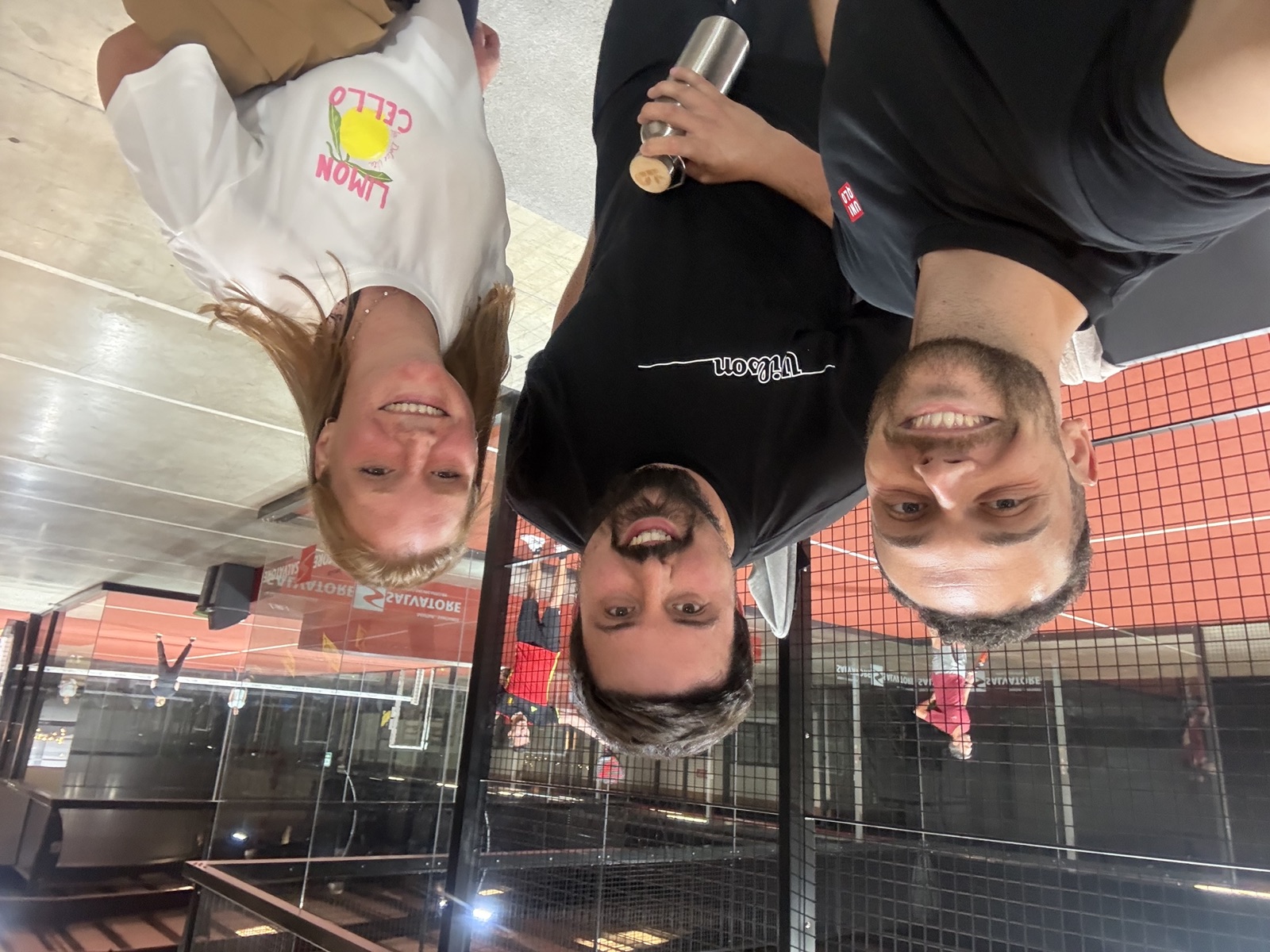 Kevin Padel with players on court