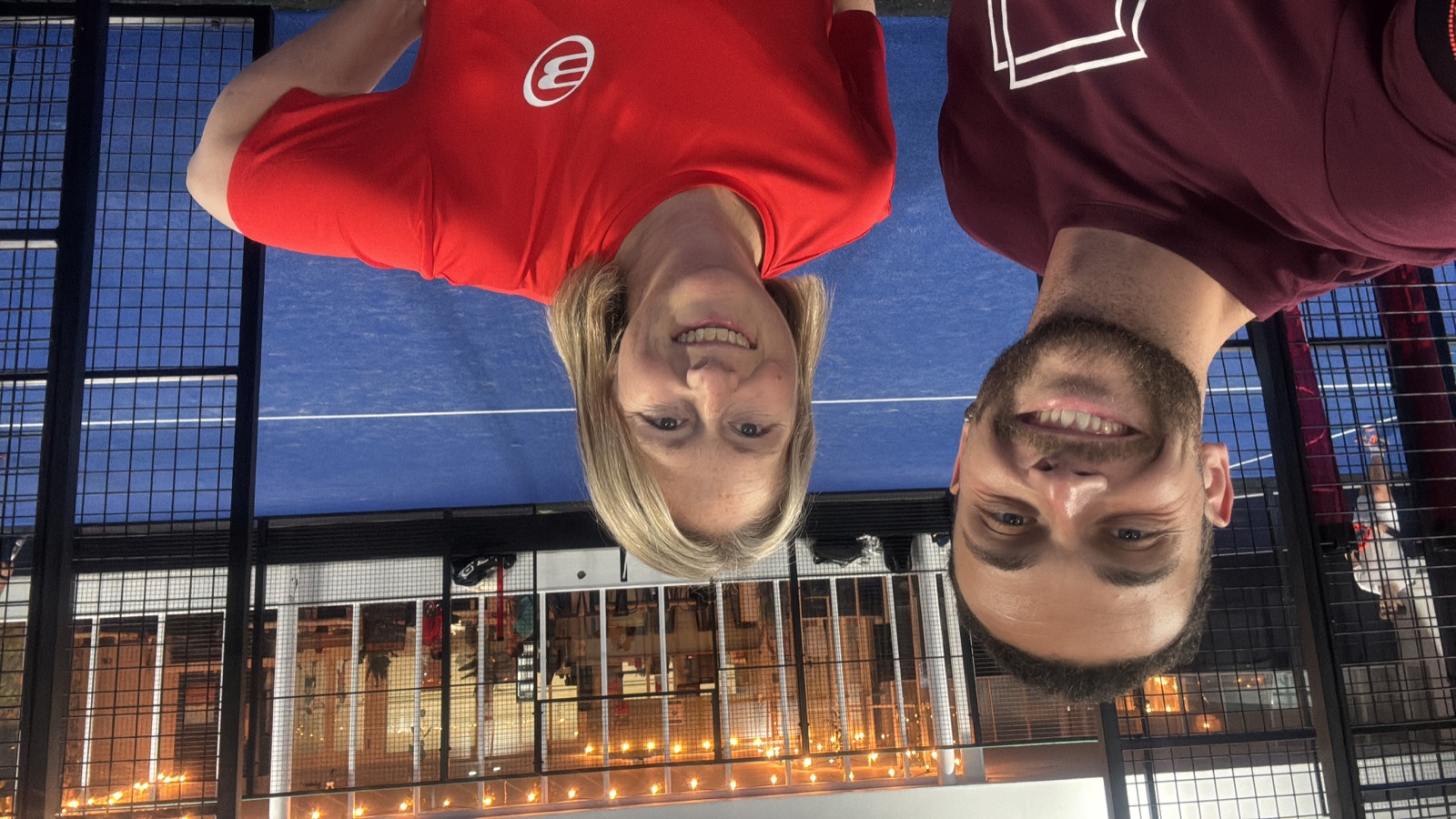 Kevin Padel with a player after a session