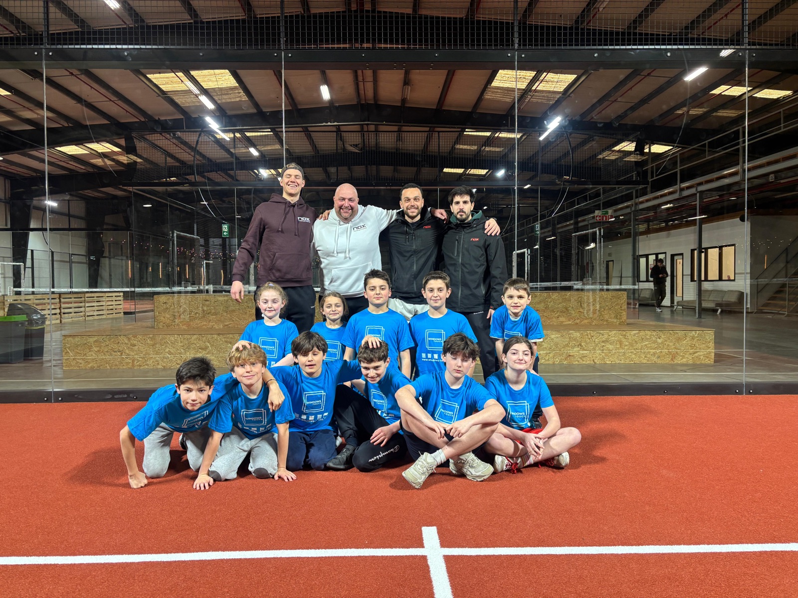 Kevin Padel with the kids team